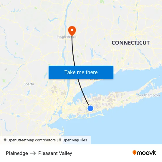 Plainedge to Pleasant Valley map