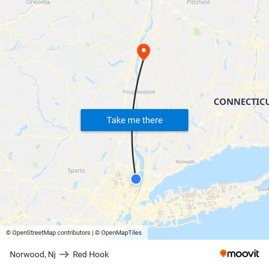 Norwood, Nj to Red Hook map