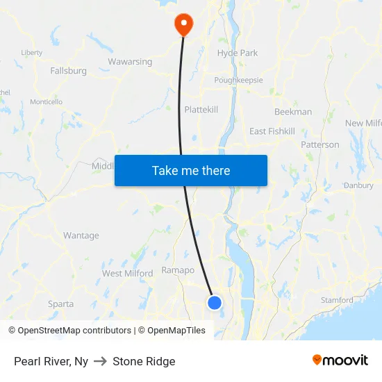 Pearl River to Stone Ridge map