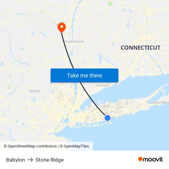 Babylon to Stone Ridge map