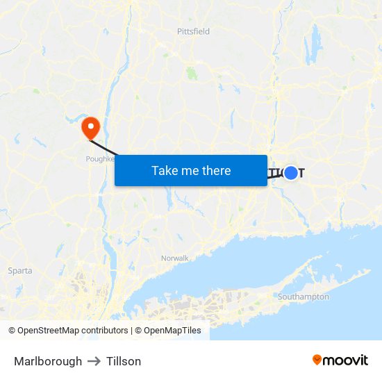Marlborough to Tillson map