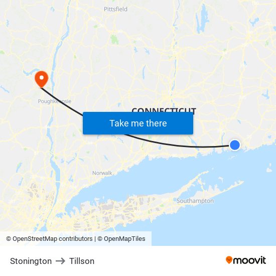 Stonington to Tillson map