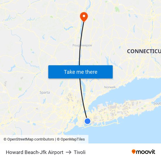 Howard Beach-Jfk Airport to Tivoli map