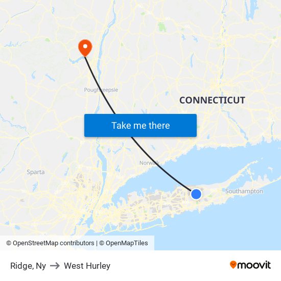 Ridge, Ny to West Hurley map