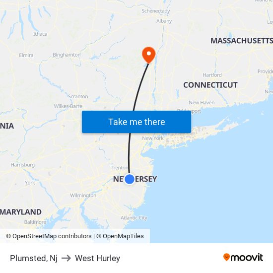 Plumsted, Nj to West Hurley map