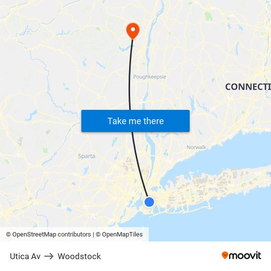 Utica Av to Woodstock map