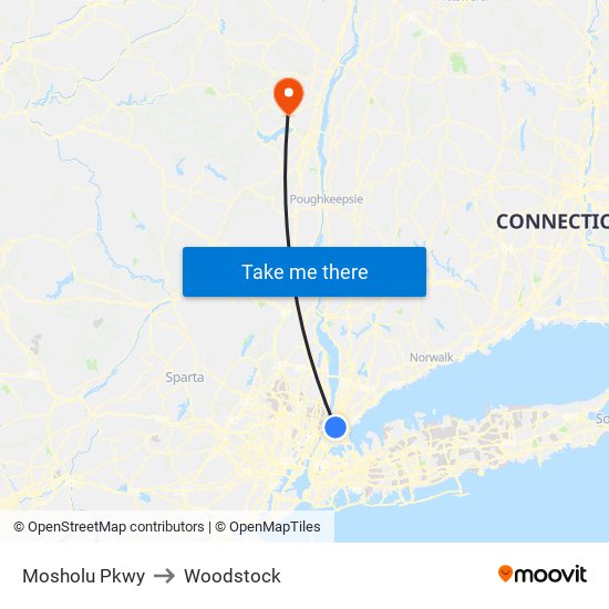 Mosholu Pkwy to Woodstock map