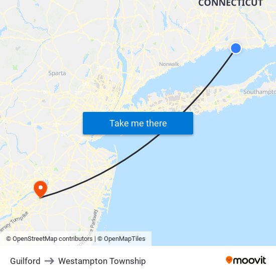 Guilford to Westampton Township map