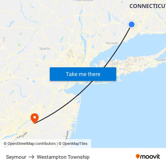 Seymour to Westampton Township map