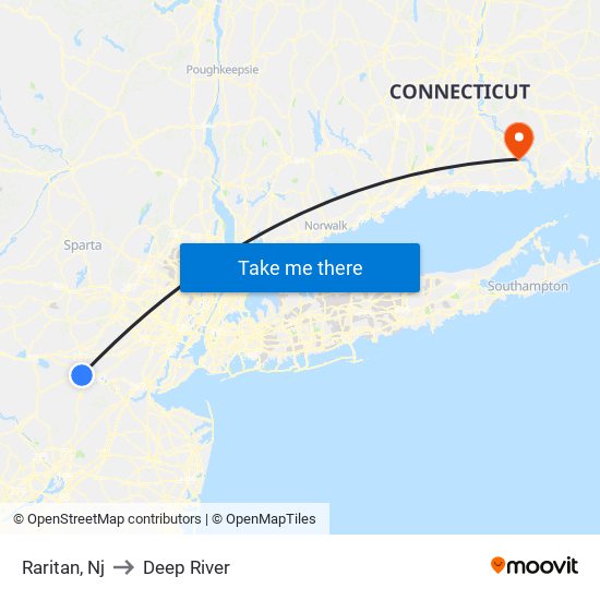 Raritan, Nj to Deep River map