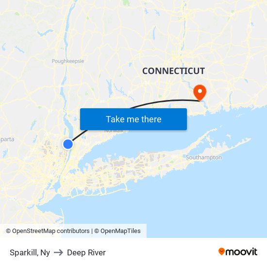 Sparkill, Ny to Deep River map