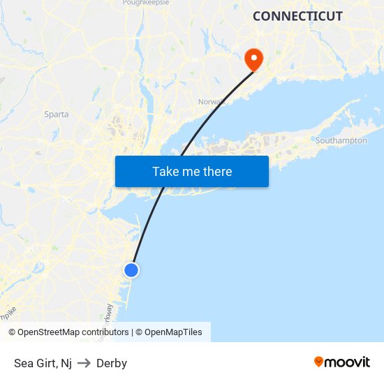 Sea Girt, Nj to Derby map