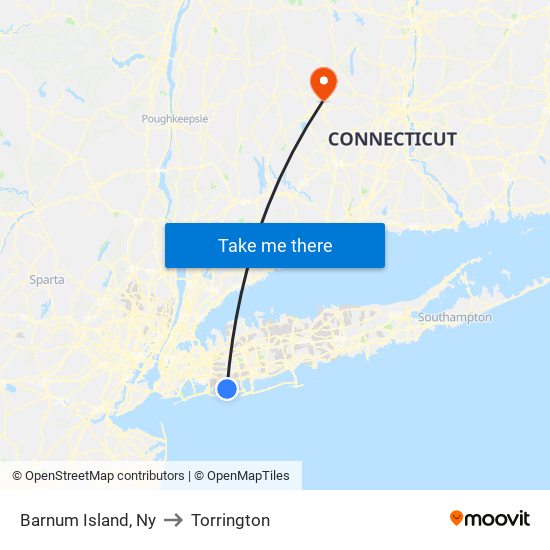 Barnum Island, Ny to Torrington map