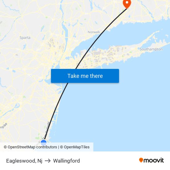 Eagleswood, Nj to Wallingford map