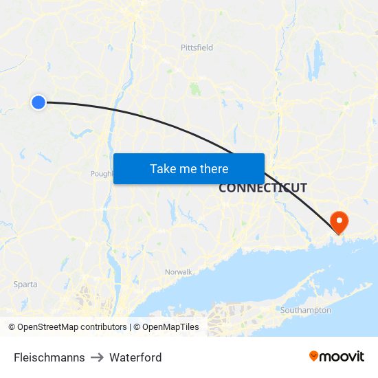 Fleischmanns to Waterford map