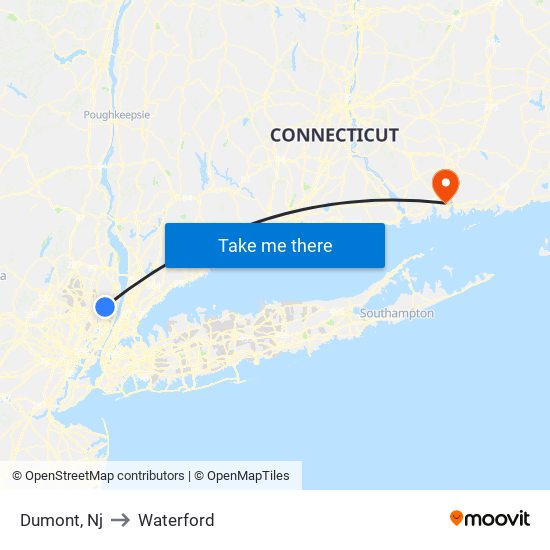 Dumont, Nj to Waterford map