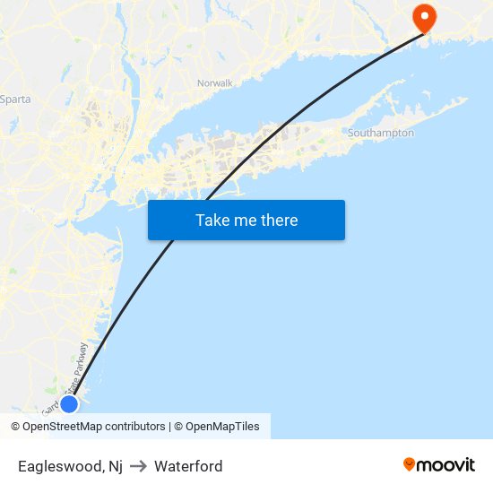 Eagleswood, Nj to Waterford map