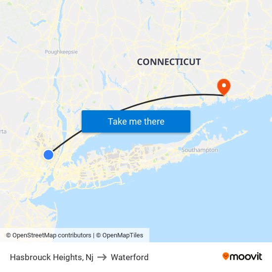 Hasbrouck Heights, Nj to Waterford map