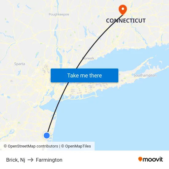 Brick to Farmington map