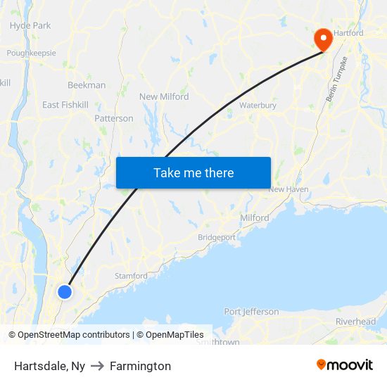 Hartsdale, Ny to Farmington map