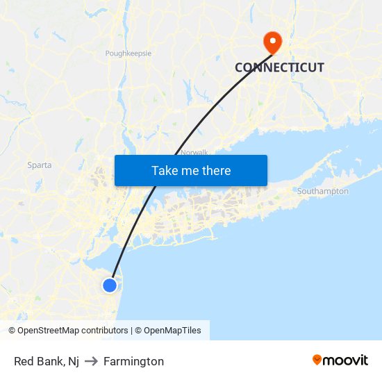 Red Bank, Nj to Farmington map