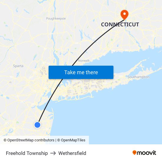Freehold Township to Wethersfield map