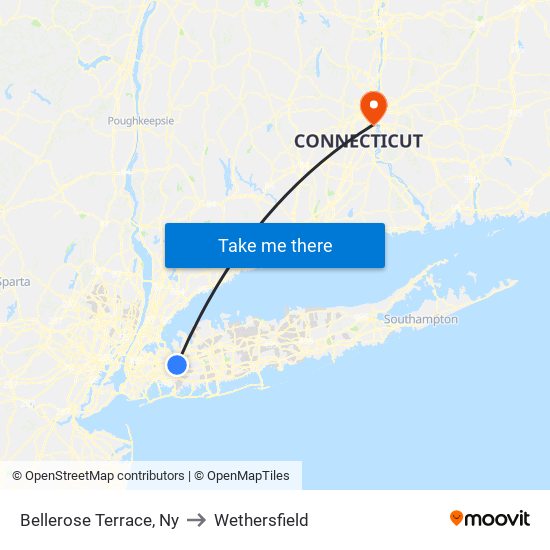 Bellerose Terrace, Ny to Wethersfield map