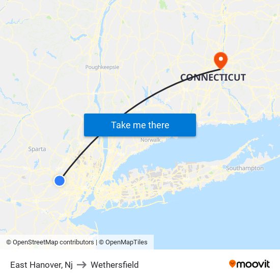 East Hanover, Nj to Wethersfield map