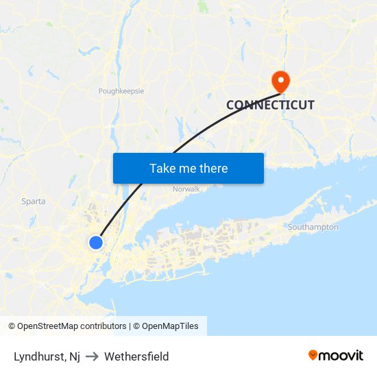 Lyndhurst, Nj to Wethersfield map