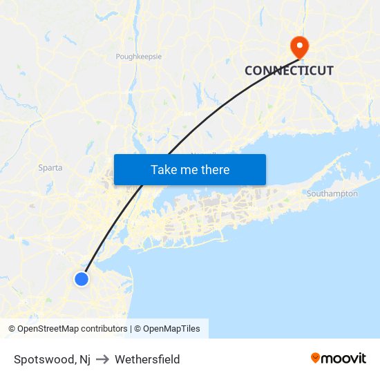 Spotswood, Nj to Wethersfield map