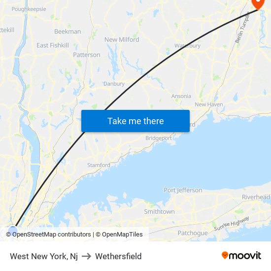 West New York, Nj to Wethersfield map