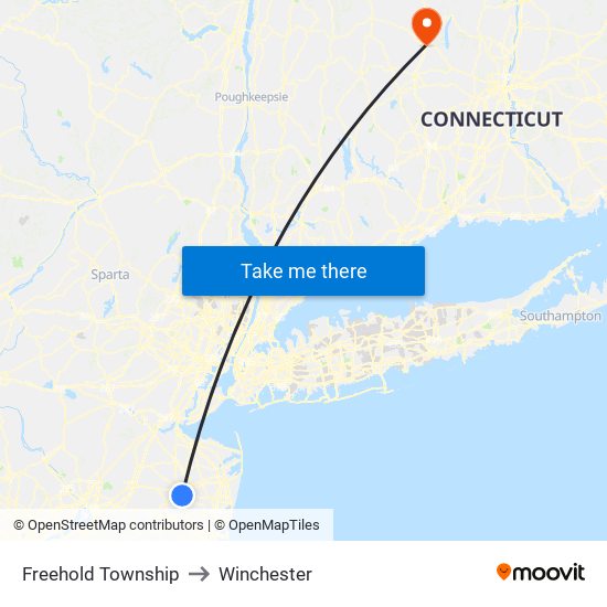 Freehold Township to Winchester map