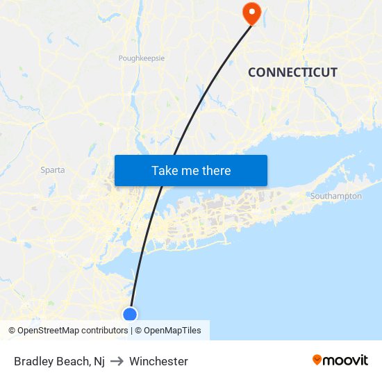 Bradley Beach, Nj to Winchester map