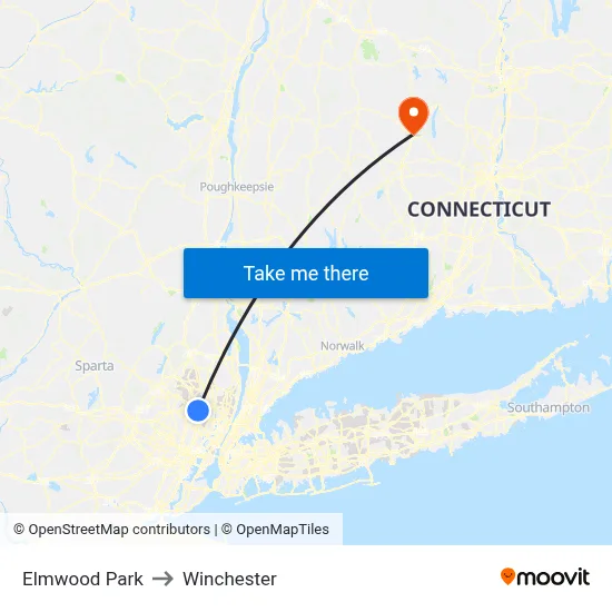 Elmwood Park to Winchester map