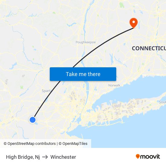 High Bridge, Nj to Winchester map