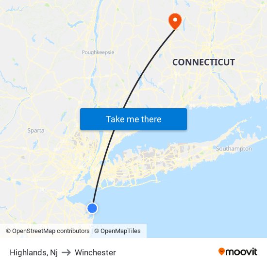 Highlands, Nj to Winchester map