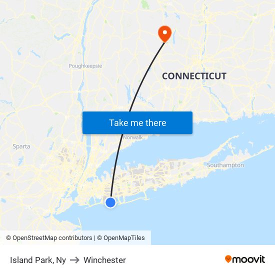 Island Park, Ny to Winchester map