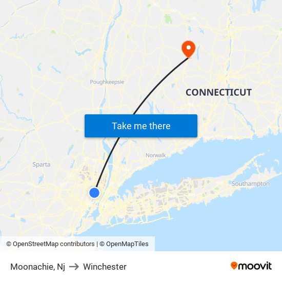 Moonachie, Nj to Winchester map