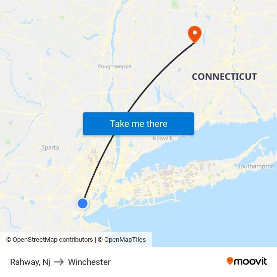 Rahway, Nj to Winchester map