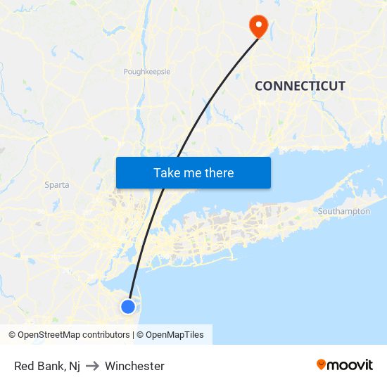 Red Bank, Nj to Winchester map