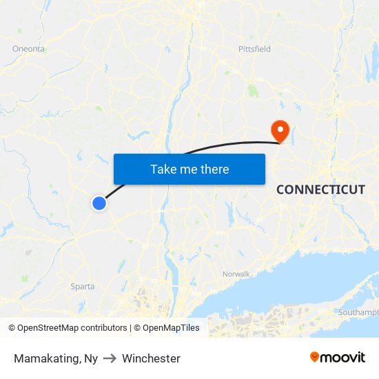 Mamakating, Ny to Winchester map