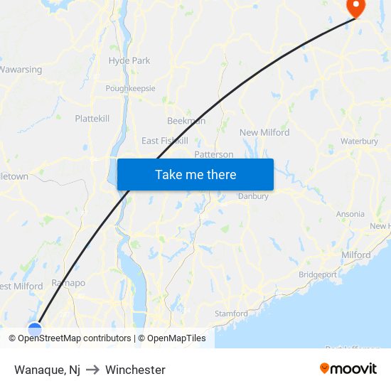 Wanaque, Nj to Winchester map