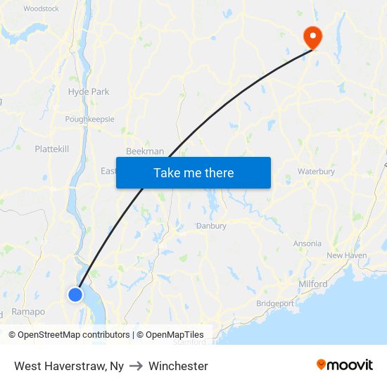 West Haverstraw, Ny to Winchester map