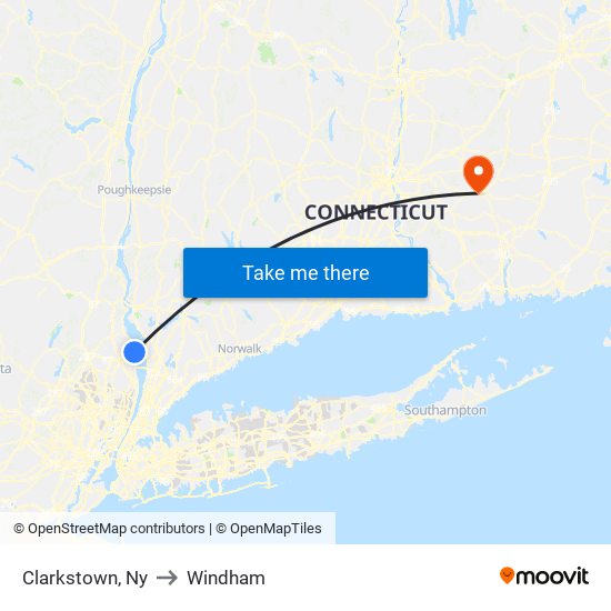 Clarkstown, Ny to Windham map