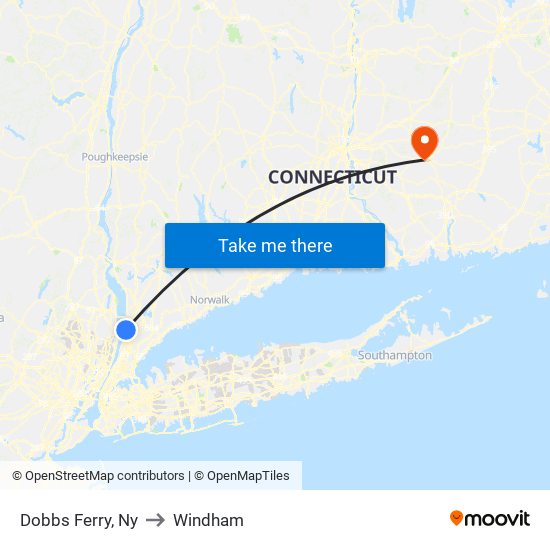 Dobbs Ferry, Ny to Windham map