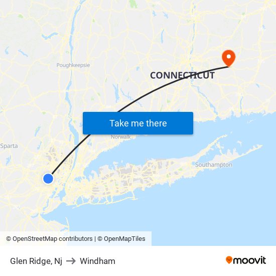 Glen Ridge, Nj to Windham map