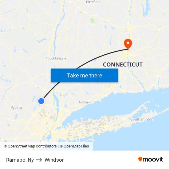 Ramapo, Ny to Windsor map