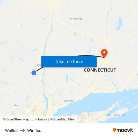 Wallkill to Windsor map