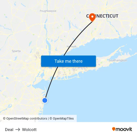 Deal to Wolcott map