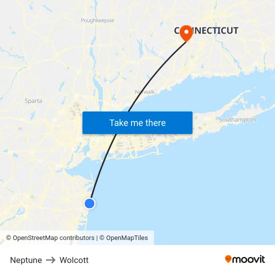 Neptune to Wolcott map